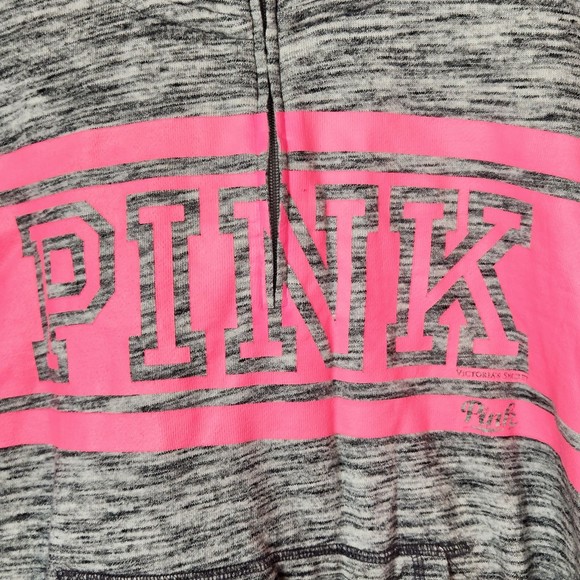 PINK Victoria’s Secret Woman’s Hooded Quarter Zip Pullover Size Small - Picture 2 of 6